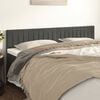 vidaXL T&ecirc;tes de lit Gris fonc&eacute; 200x5x78/88 cm Velours