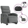 vidaXL Fauteuil inclinable de massage &eacute;lectrique Gris fonc&eacute; Tissu