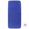 vidaXL Serviettes de plage 6 pcs bleu royal 60x135 cm tissu 400 GSM