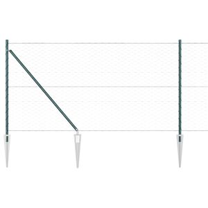 vidaXL Cl&ocirc;ture hexagonale avec poteau 100 x 1 m Acier recouvert de PVC
