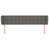 vidaXL T&ecirc;te de lit avec oreilles Gris 163x23x78/88 cm Similicuir