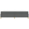vidaXL Cadre de lit avec matelas Gris fonc&eacute; 140 x 200 cm tissu