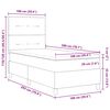 vidaXL Lit &agrave; ressort LED avec matelas Noir 100 x 200 cm Velours