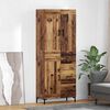 vidaXL Haut Armoire avec tiroir 2 pcs Bois Ancien Bois d'ing&eacute;nierie