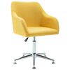 vidaXL Chaise pivotante &agrave; manger jaune tissu