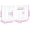vidaXL Armoires murales 2 pcs blanc bois d'ing&eacute;nierie