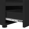vidaXL Meuble TV avec tiroir Noir 100 x 48 x 43 cm Bois d'ing&eacute;nierie