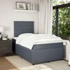 vidaXL Sommier &agrave; lattes de lit et matelas gris fonc&eacute; 120x190cm velours