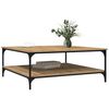 vidaXL Table basse ch&ecirc;ne artisanal 100 x 100 x 40 cm Bois d'ing&eacute;nierie
