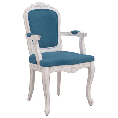 vidaXL Chaise à manger bleu 62x59,5x100,5 cm velours