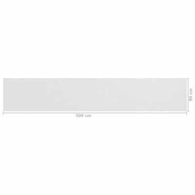 vidaXL Écran de balcon Blanc 90x500 cm PEHD
