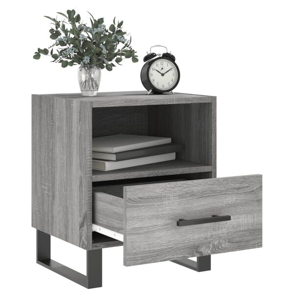 vidaXL Tables de chevet 2 pcs sonoma gris 40x35x47,5 cm