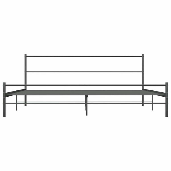 vidaXL Cadre de lit sans matelas gris m&eacute;tal 180x200 cm