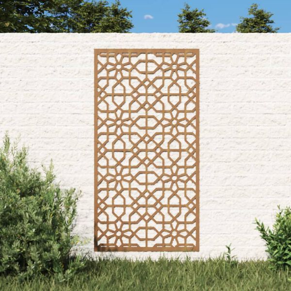 vidaXL D&eacute;coration murale jardin 105x55cm acier corten design mauresque