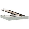 vidaXL Lit de Rangement avec matelas Gris clair 200 x 200 cm Velours