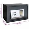 vidaXL Coffre-fort num&eacute;rique Gris fonc&eacute; 35 x 25 x 25 cm Acier