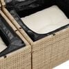 vidaXL Ensemble de canap&eacute; de jardin 6 pcs Beige Poly rotin
