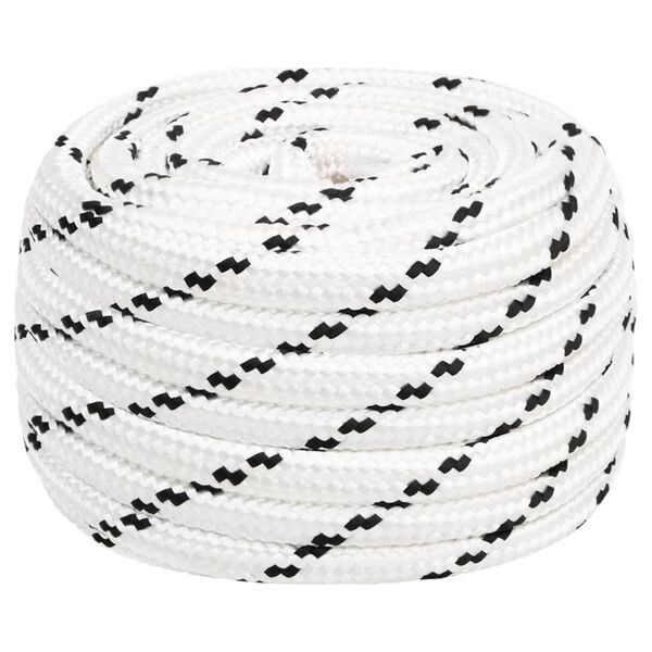 vidaXL Corde de travail Blanc 18 mm 100 m Polyester