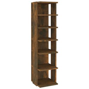 vidaXL &Eacute;tag&egrave;re &agrave; chaussures Ch&ecirc;ne fum&eacute; 27,5x27x102cm Bois d'ing&eacute;nierie