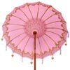 vidaXL Parasol balinais avec base Rose 185 x 185 x 260 cm