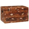 vidaXL Bo&icirc;te de rangement avec stockage Marron Bois de mangue massif