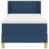 vidaXL Lit &agrave; Ressorts avec matelas Bleu 80 x 200 cm tissu
