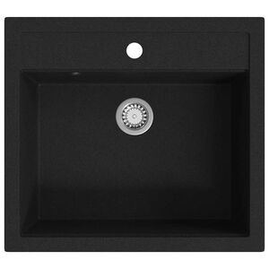 vidaXL &Eacute;viers de cuisine Granite Noir