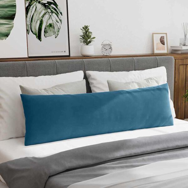 vidaXL Coussins de canap&eacute; 2 pcs Bleu 145 x 40 cm