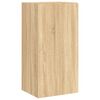 vidaXL Unit&eacute;s murales TV avec LED 4 pcs ch&ecirc;ne sonoma bois d'ing&eacute;nierie