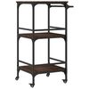 vidaXL Chariot de cuisine ch&ecirc;ne marron 60,5x50x105cm bois d'ing&eacute;nierie
