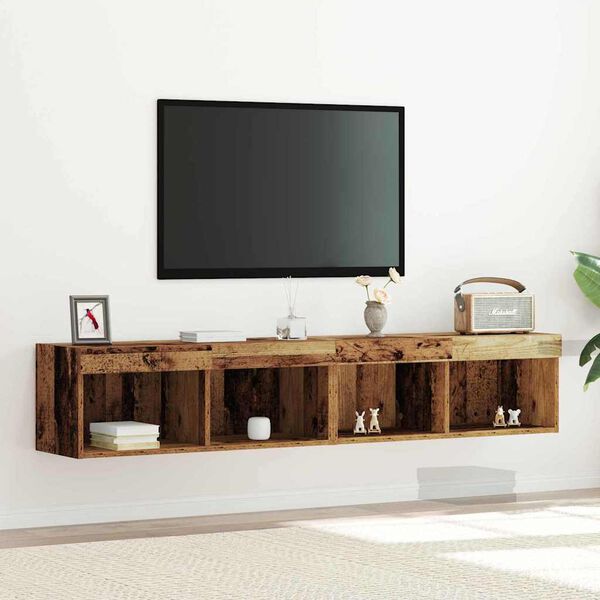 vidaXL Ensemble meuble TV 2 pcs Bois ancien 80 x 30 x 30 cm