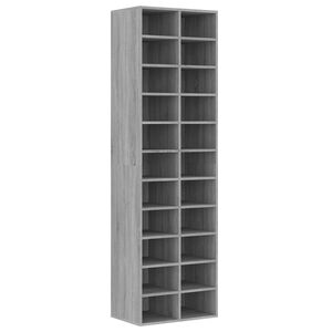 vidaXL Meuble &agrave; chaussures Sonoma gris 54x34x183 cm Bois d'ing&eacute;nierie