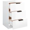 vidaXL Tables de chevet 2 pcs blanc brillant 40x36x65 cm