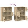 vidaXL Bibliothèque chêne sonoma 60x24x76,5 cm bois d'ingénierie