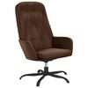 vidaXL Chaise de relaxation avec repose-pied Brun brillant Similicuir