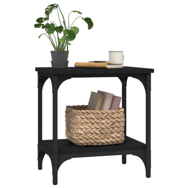 vidaXL Table d'appoint Noir 40x30x42 cm Bois d'ing&eacute;nierie