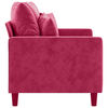 vidaXL Canap&eacute; &agrave; 2 places Rouge bordeaux 120 cm Velours