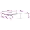 vidaXL Cadre de lit Bois Ancien 203 x 203 x 50 cm Bois d'ingénierie