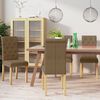 vidaXL Chaises &agrave; manger lot de 4 marron tissu