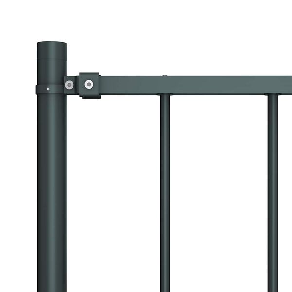 vidaXL Panneau de cl&ocirc;ture avec poteaux en acier thermolaqu&eacute; 1,7 x 0,75 m Anthracite