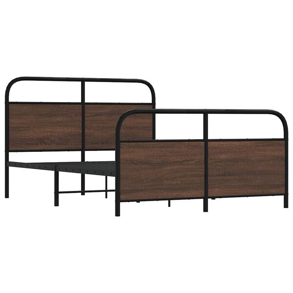 vidaXL Cadre de lit sans matelas 120x190 cm ch&ecirc;ne marron