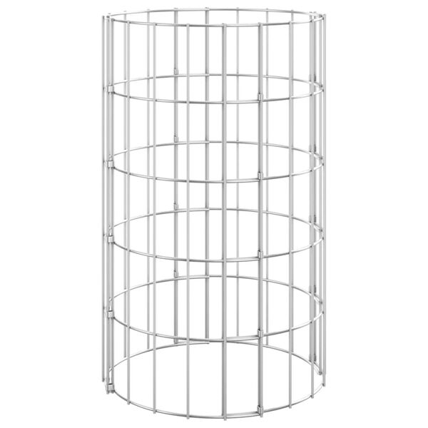 vidaXL Lit surélevé à gabion circulaire 3 pcs Acier galvanisé Ø30x50cm