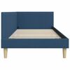 vidaXL Cadre de lit d'angle Bleu 80 cm x 200 cm Tissu et Contreplaqu&eacute;