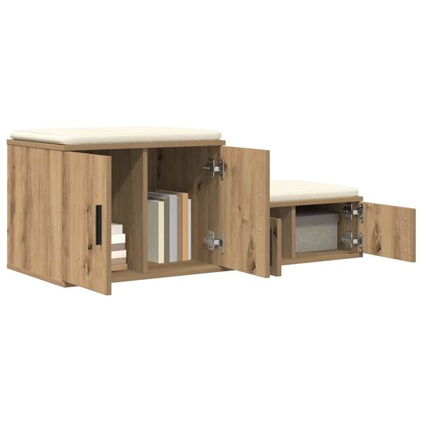 vidaXL Armoire de rangement 2 pcs Ch&ecirc;ne artisanal 108 x 41 x 40 cm