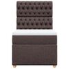 vidaXL Sommier &agrave; lattes de lit avec matelas Marron fonc&eacute; 90x190 cm