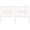 vidaXL T&ecirc;te de lit Blanc 146x4x100 cm Bois massif de pin