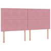 vidaXL Lit avec rangement et LED avec LED Rose 200 x 200 cm Velours