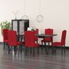 vidaXL Chaises &agrave; manger lot de 6 rouge bordeaux velours