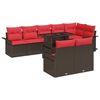 vidaXL Ensemble de canap&eacute; de jardin 9 pc 8-Nombre de places Marron