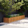 vidaXL Jardini&egrave;re sur&eacute;lev&eacute;e 291 x 50 x 36 cm Acier Corten